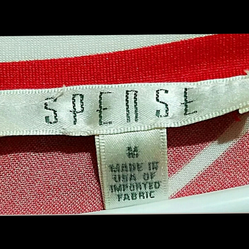 Spense Stripe Mock Neck Poncho Cape Tunic Top Sz M - Picture 12 of 13